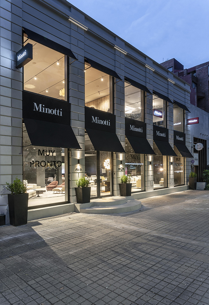 Minotti Flagship by Schaller, Bogota — photograph by Mateo Pérez for DE NUTTE STUDIO