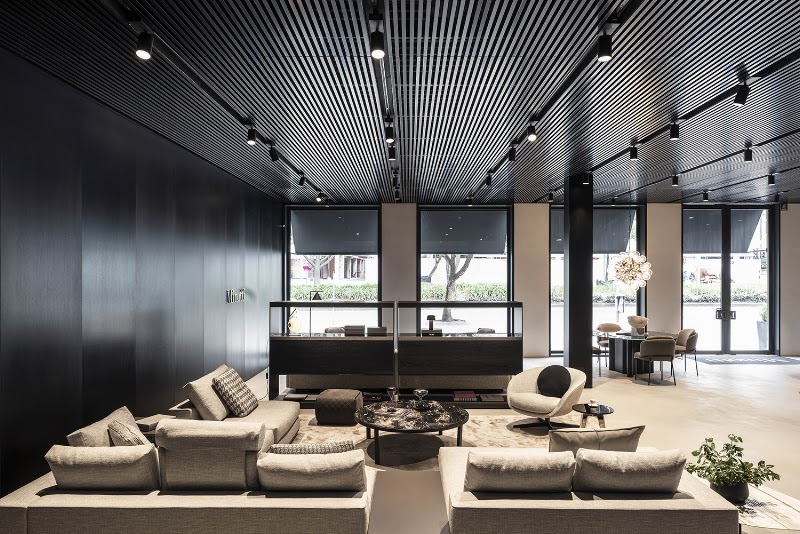 Minotti Flagship by Schaller, Bogota — photograph by Mateo Pérez for DE NUTTE STUDIO