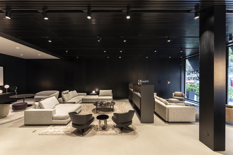 Minotti Flagship by Schaller, Bogota — photograph by Mateo Pérez for DE NUTTE STUDIO