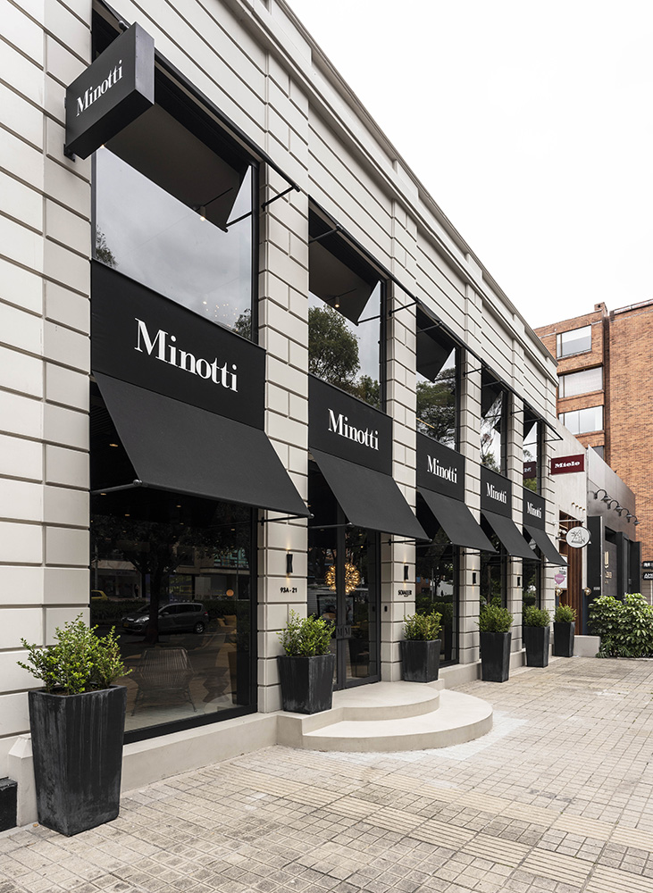 Minotti Flagship by Schaller, Bogota — photograph by Mateo Pérez for DE NUTTE STUDIO