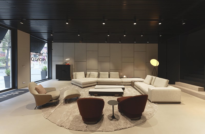 Minotti Flagship by Schaller, Bogota — photograph by Mateo Pérez for DE NUTTE STUDIO