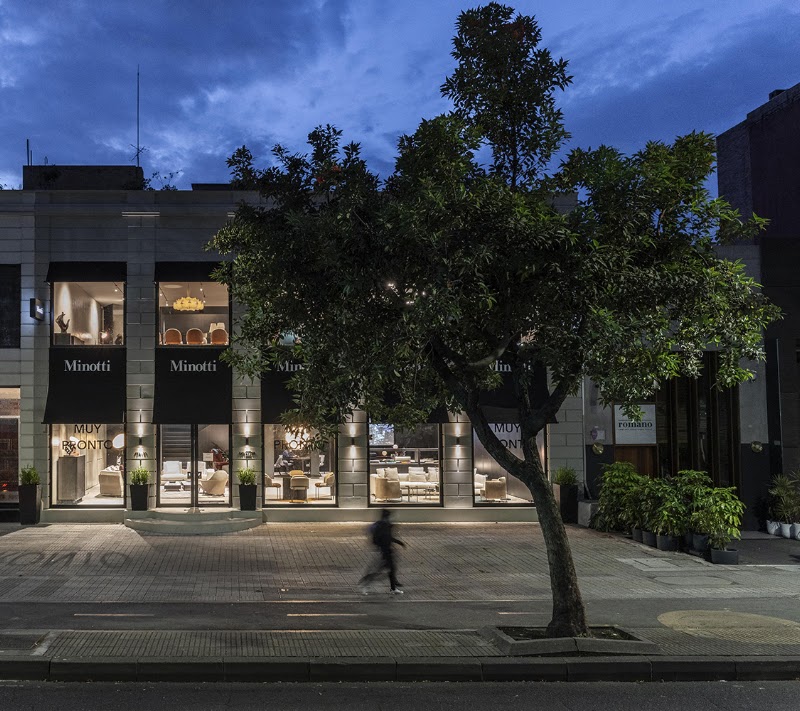 Minotti Flagship by Schaller, Bogota — photograph by Mateo Pérez for DE NUTTE STUDIO